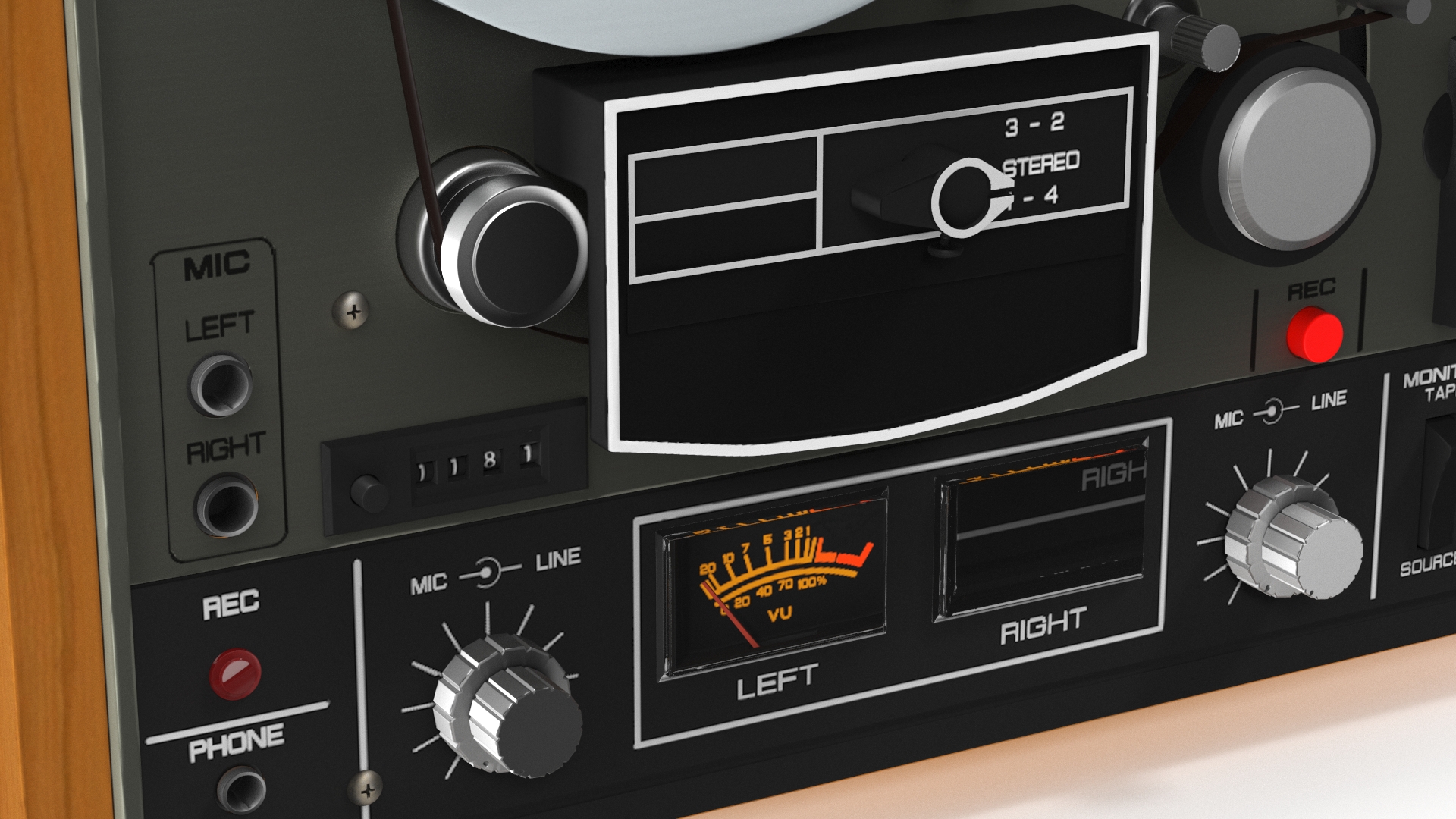 3D Vintage Tape Recorder
