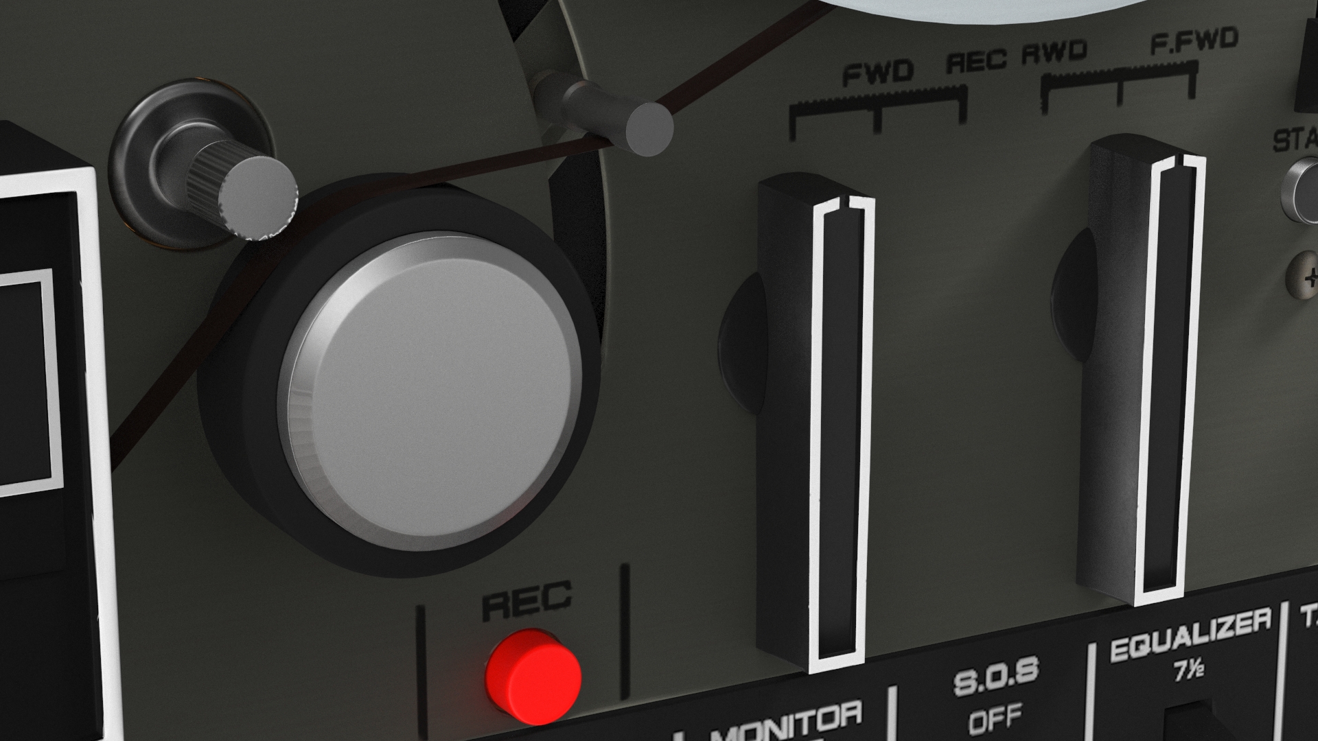 3D Vintage Tape Recorder