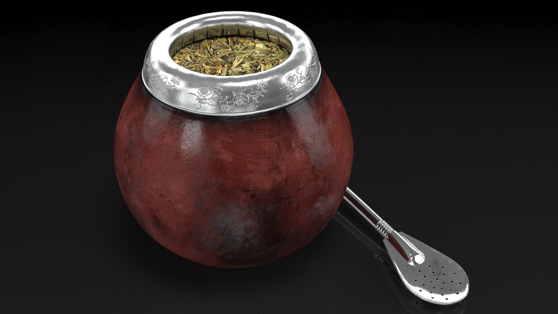 3D Yerba Mate Brown