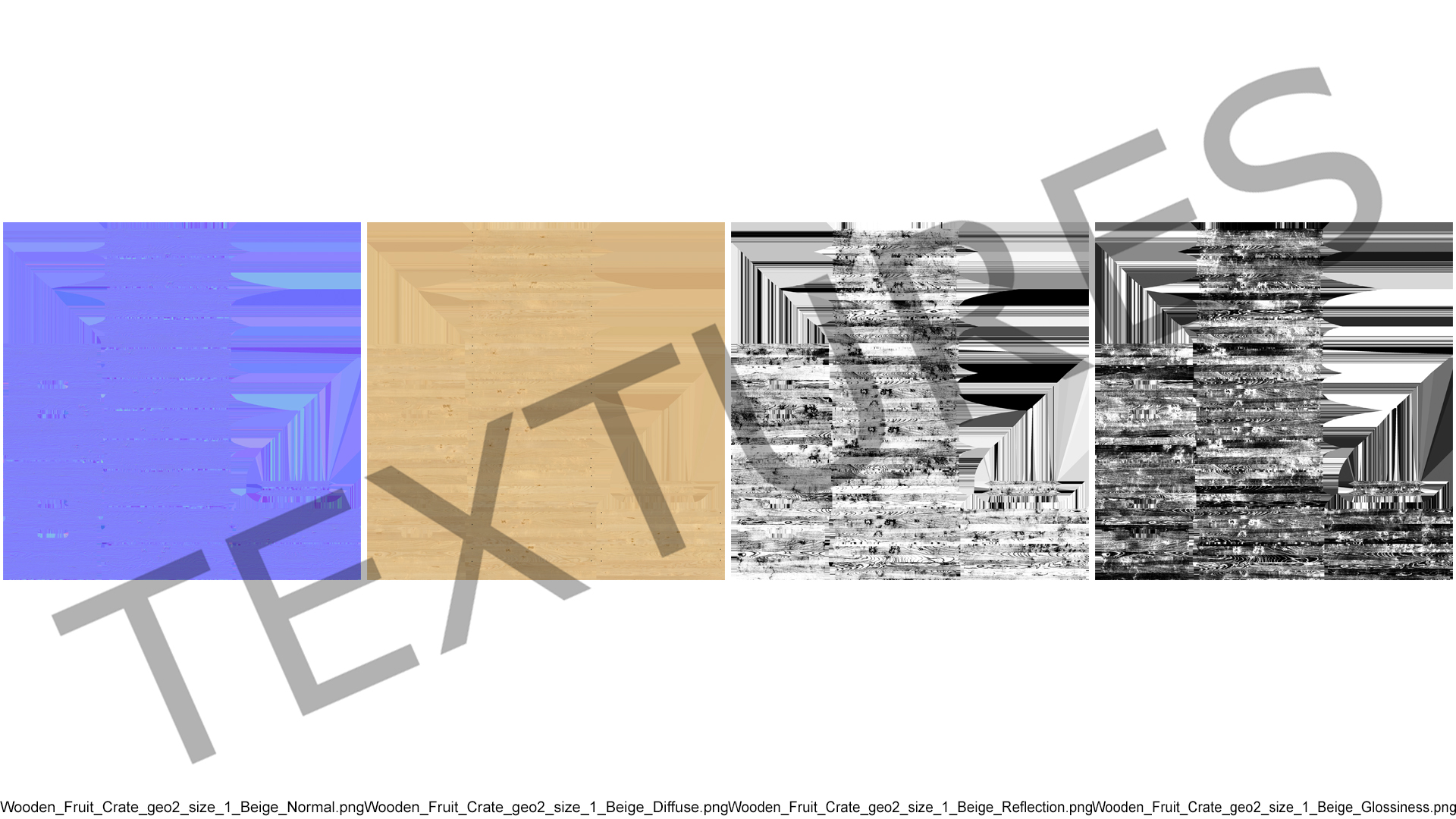 3D model Small Low Box of Wooden Planks