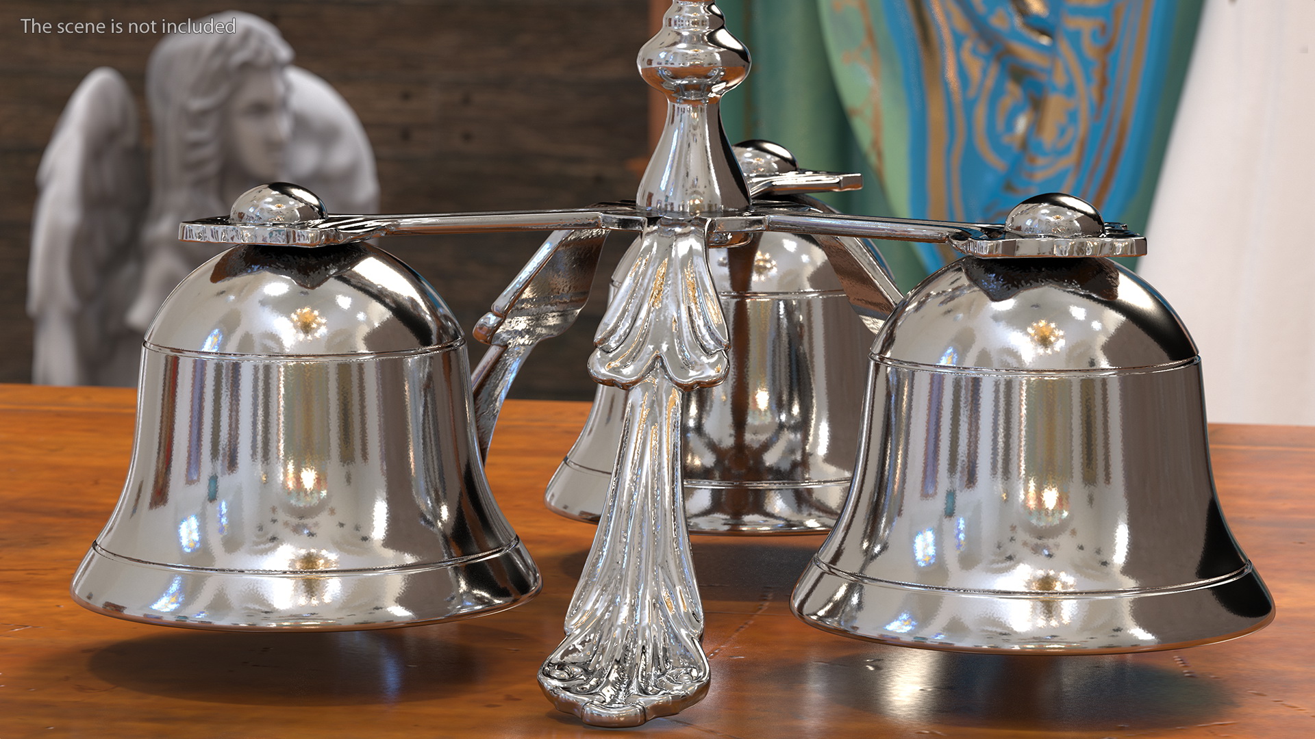 Three Sound Silver Handbell 3D