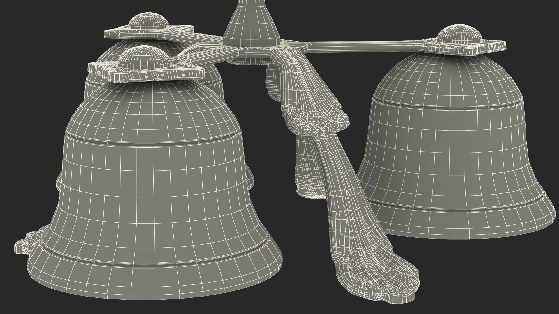 Three Sound Silver Handbell 3D