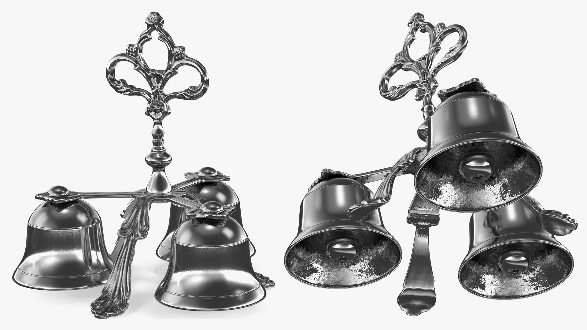 Three Sound Silver Handbell 3D