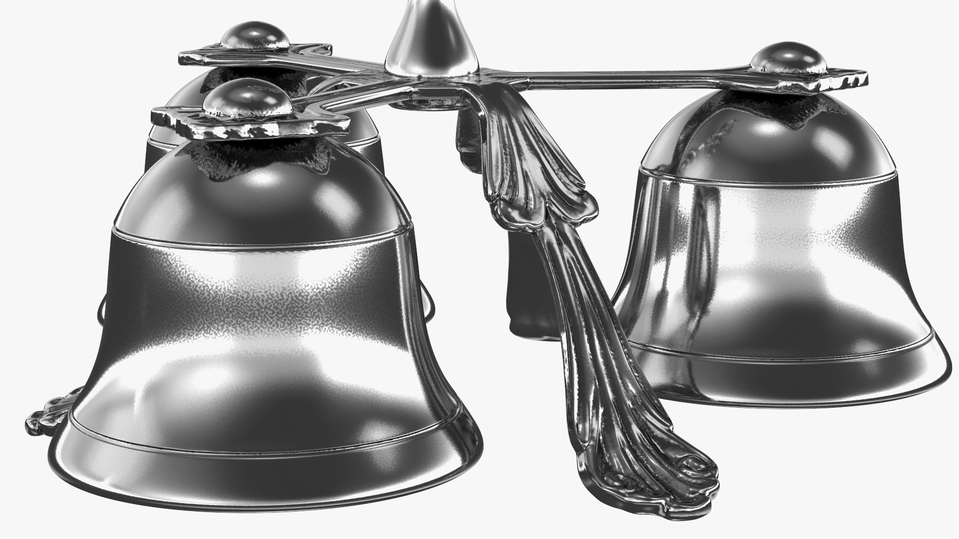 Three Sound Silver Handbell 3D
