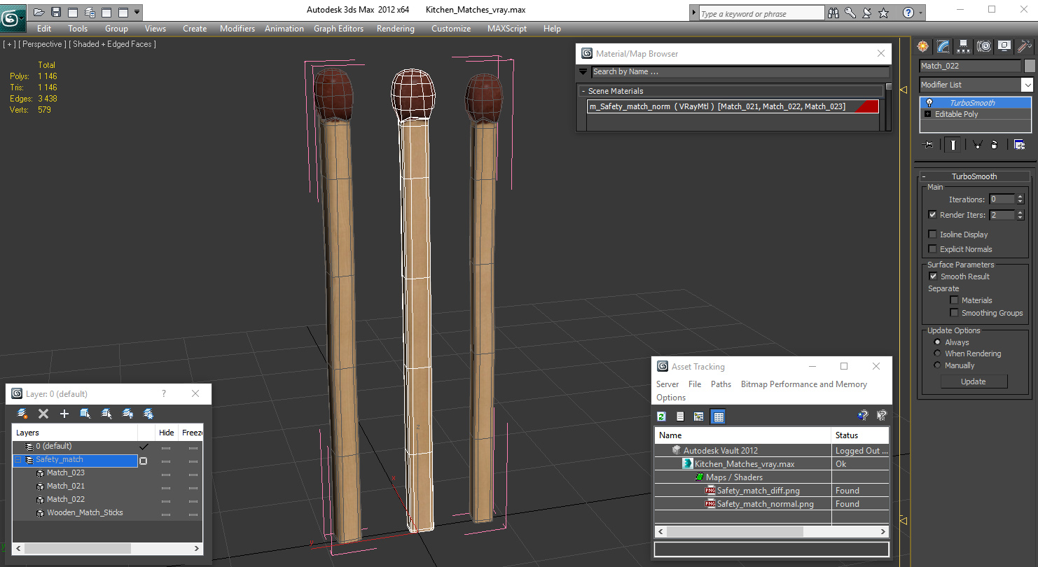 3D model Kitchen Matches