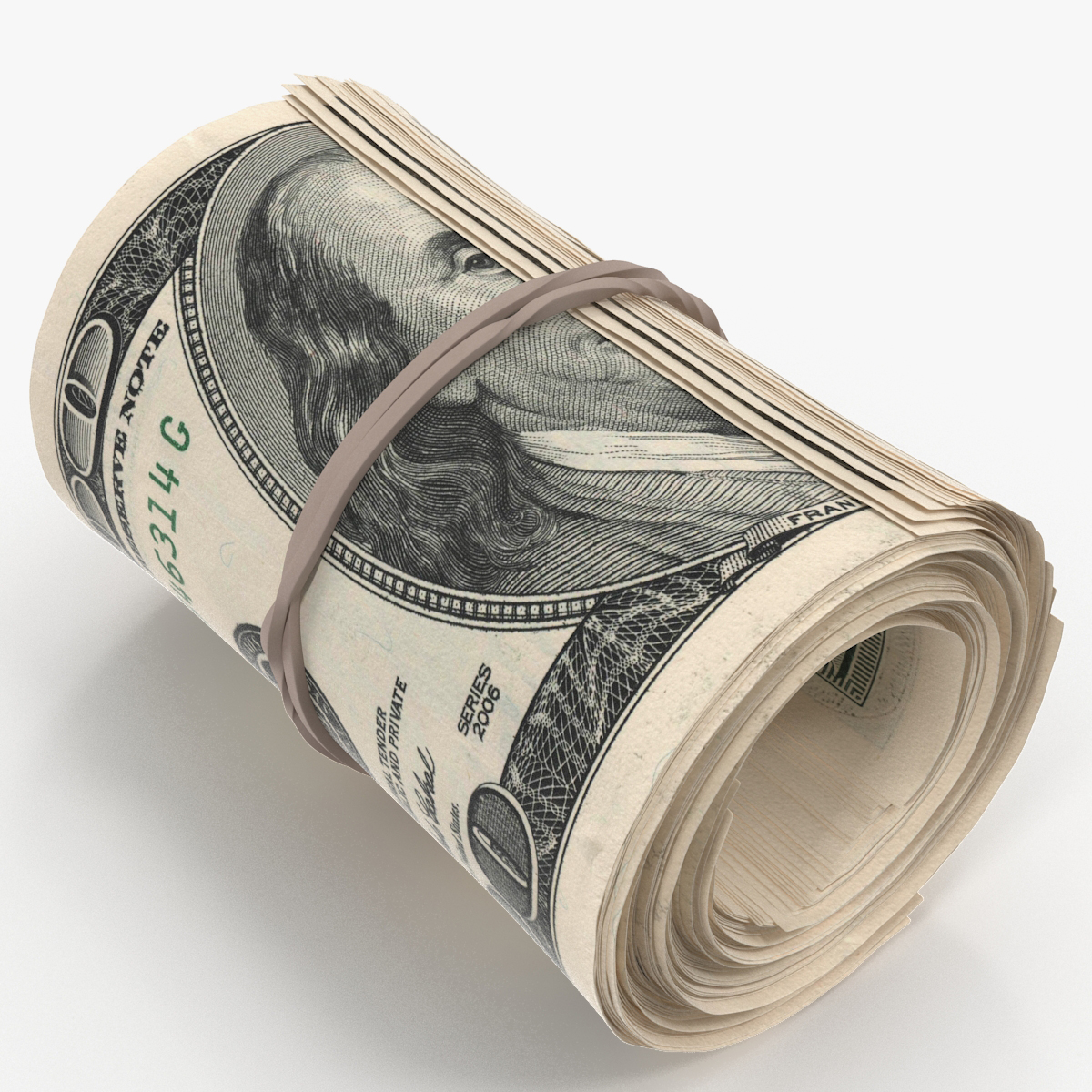 Roll Of Dollar Bills, view 3