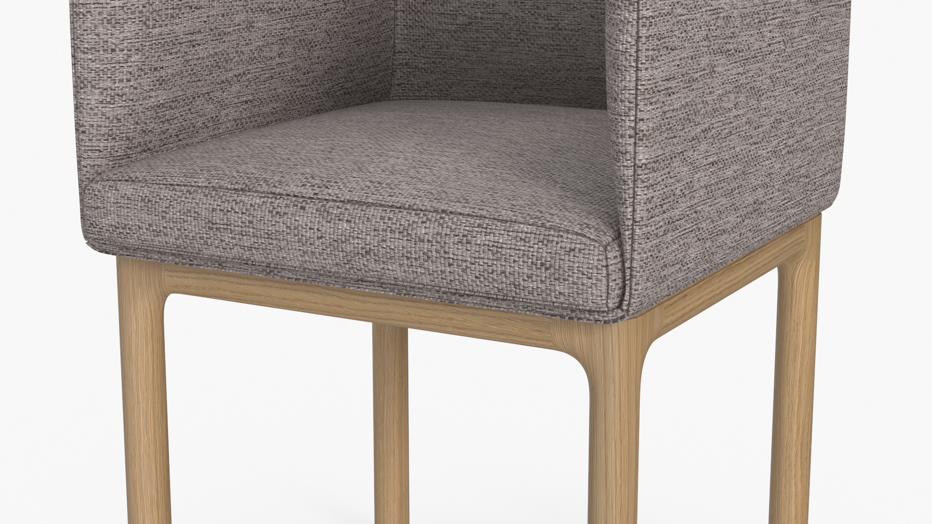 Fabric Chair with Wooden Legs 3D model