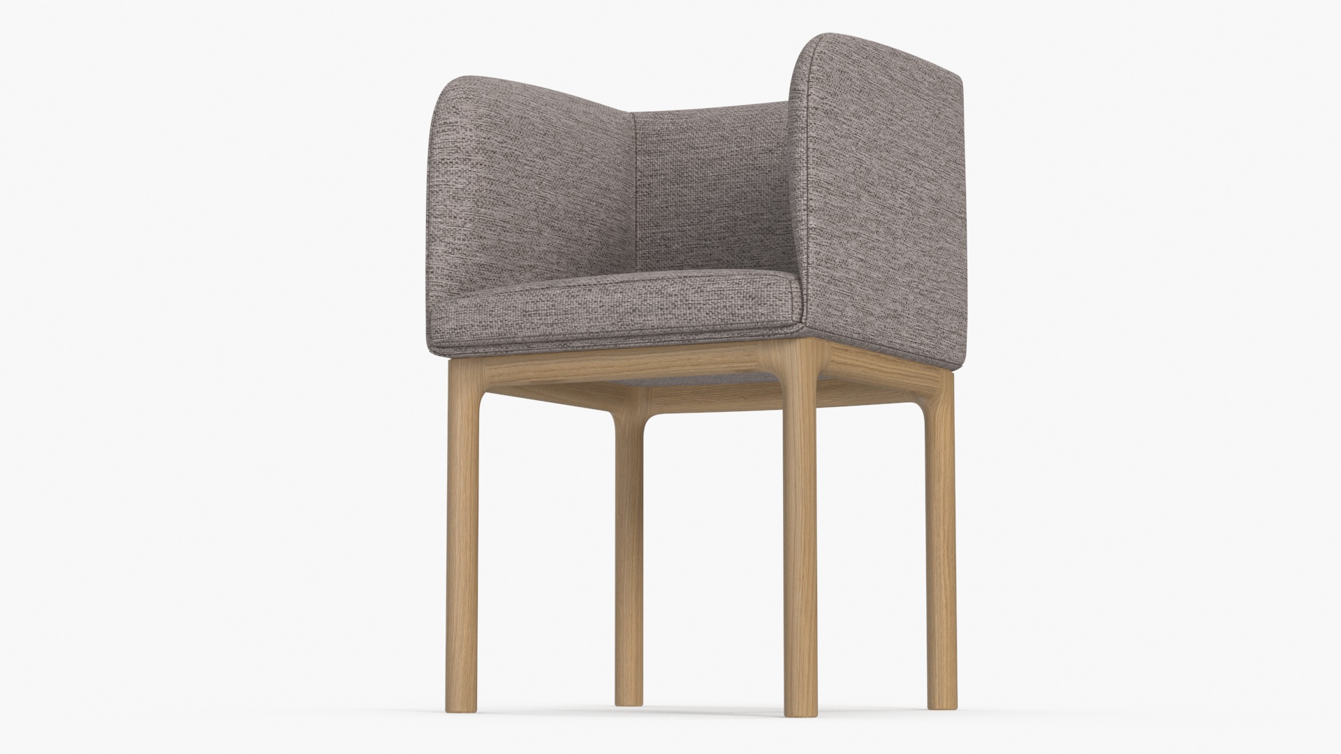 Fabric Chair with Wooden Legs 3D model