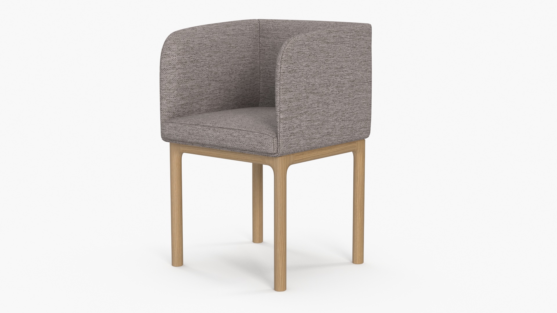 Fabric Chair with Wooden Legs 3D model