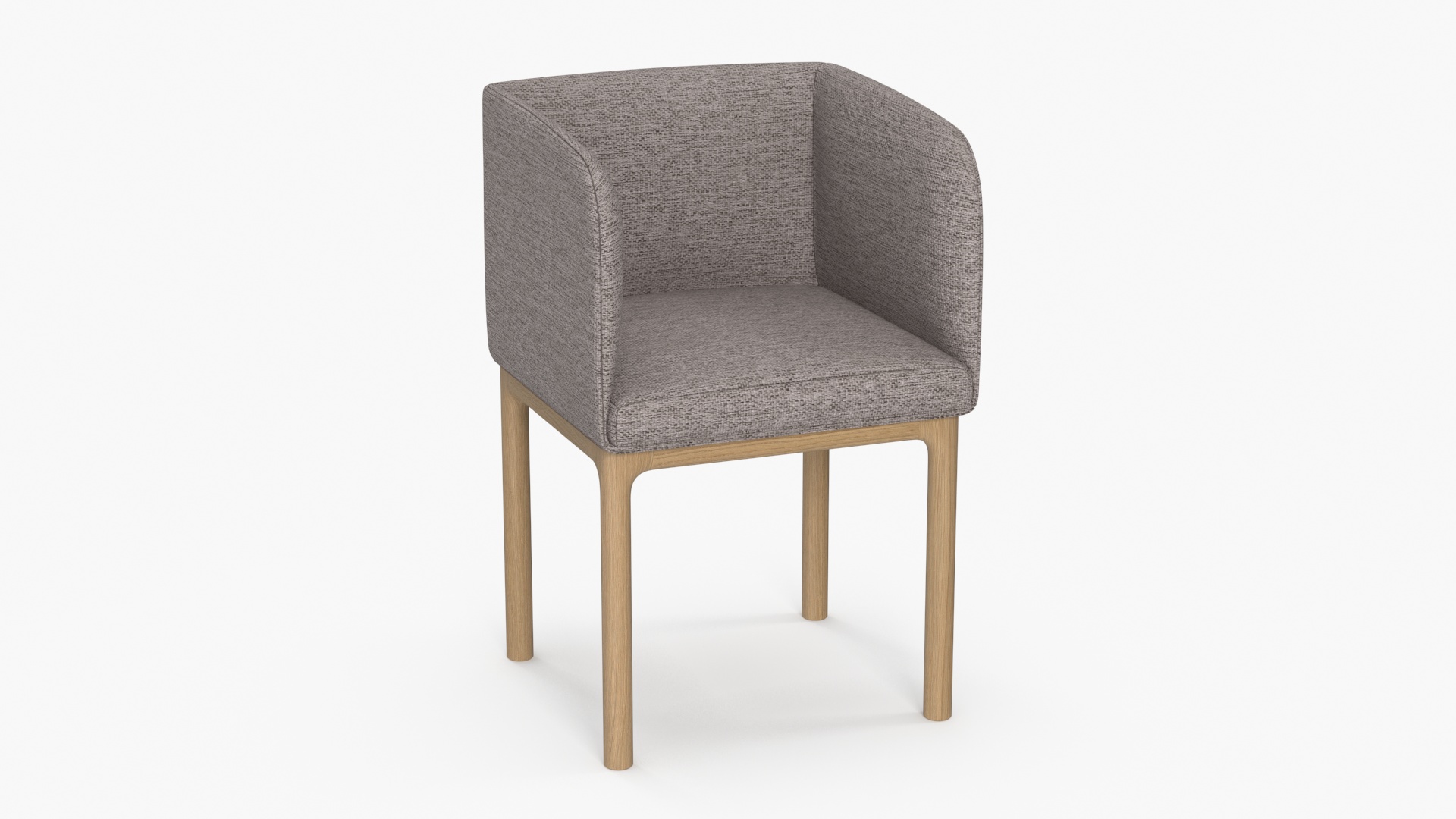 Fabric Chair with Wooden Legs 3D model