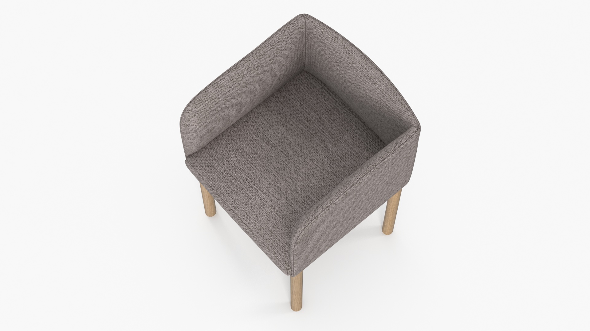 Fabric Chair with Wooden Legs 3D model