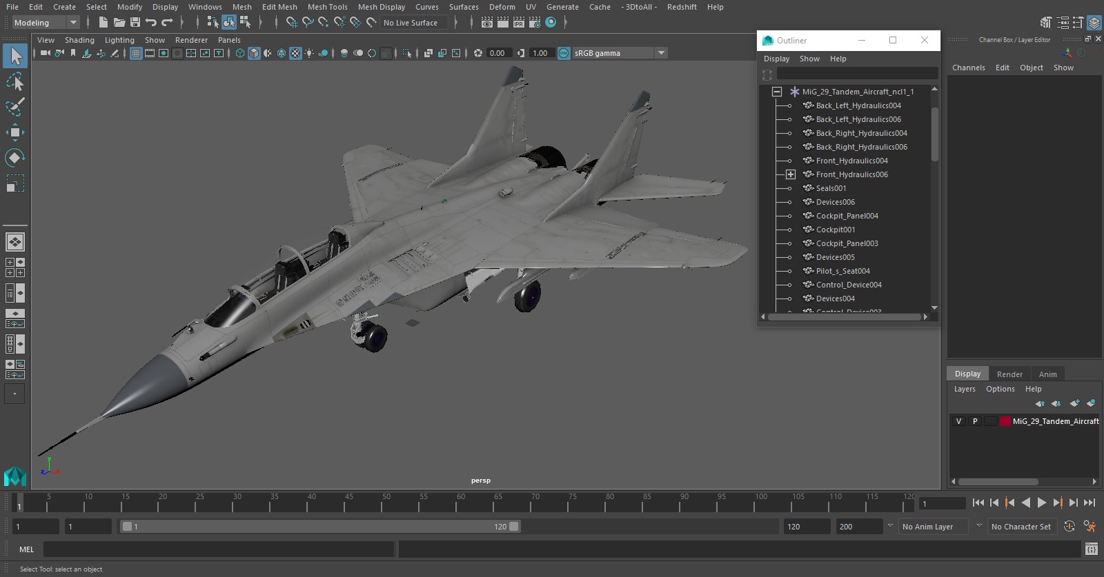 MiG 29 Tandem Aircraft 3D
