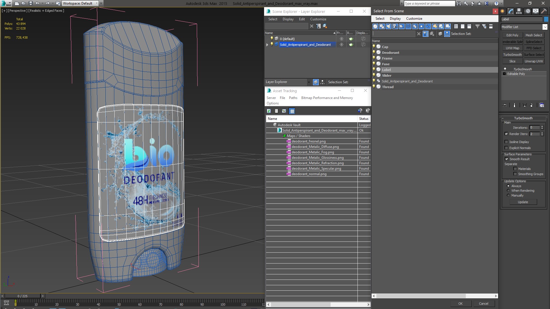 Solid Antiperspirant and Deodorant 3D model