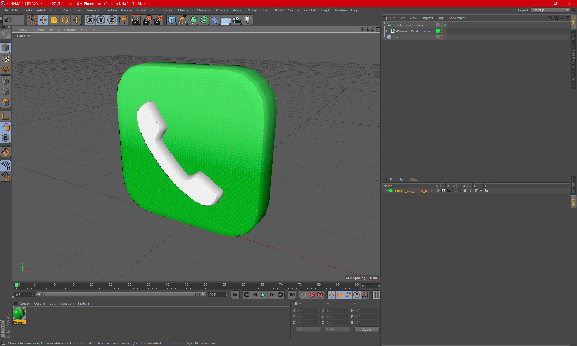 3D iPhone iOS Phone Icon