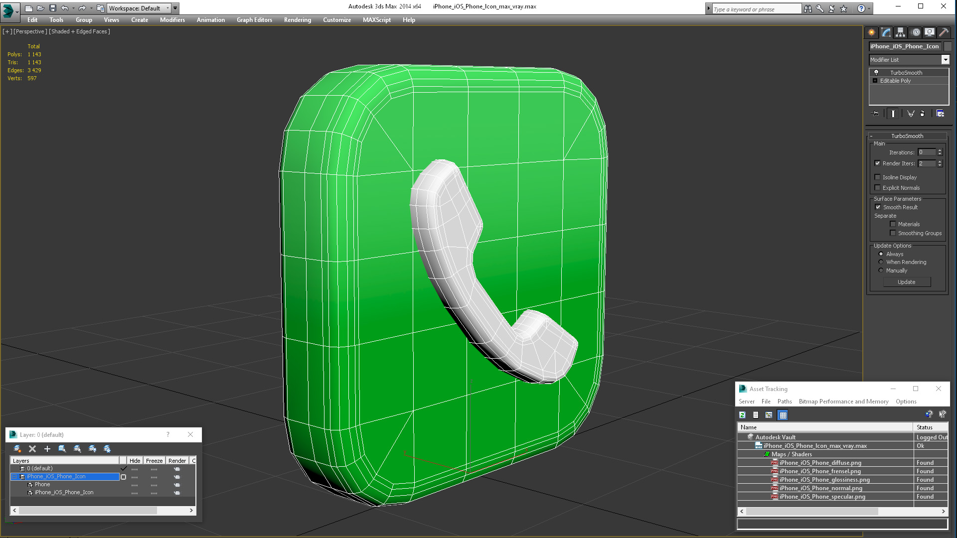 3D iPhone iOS Phone Icon