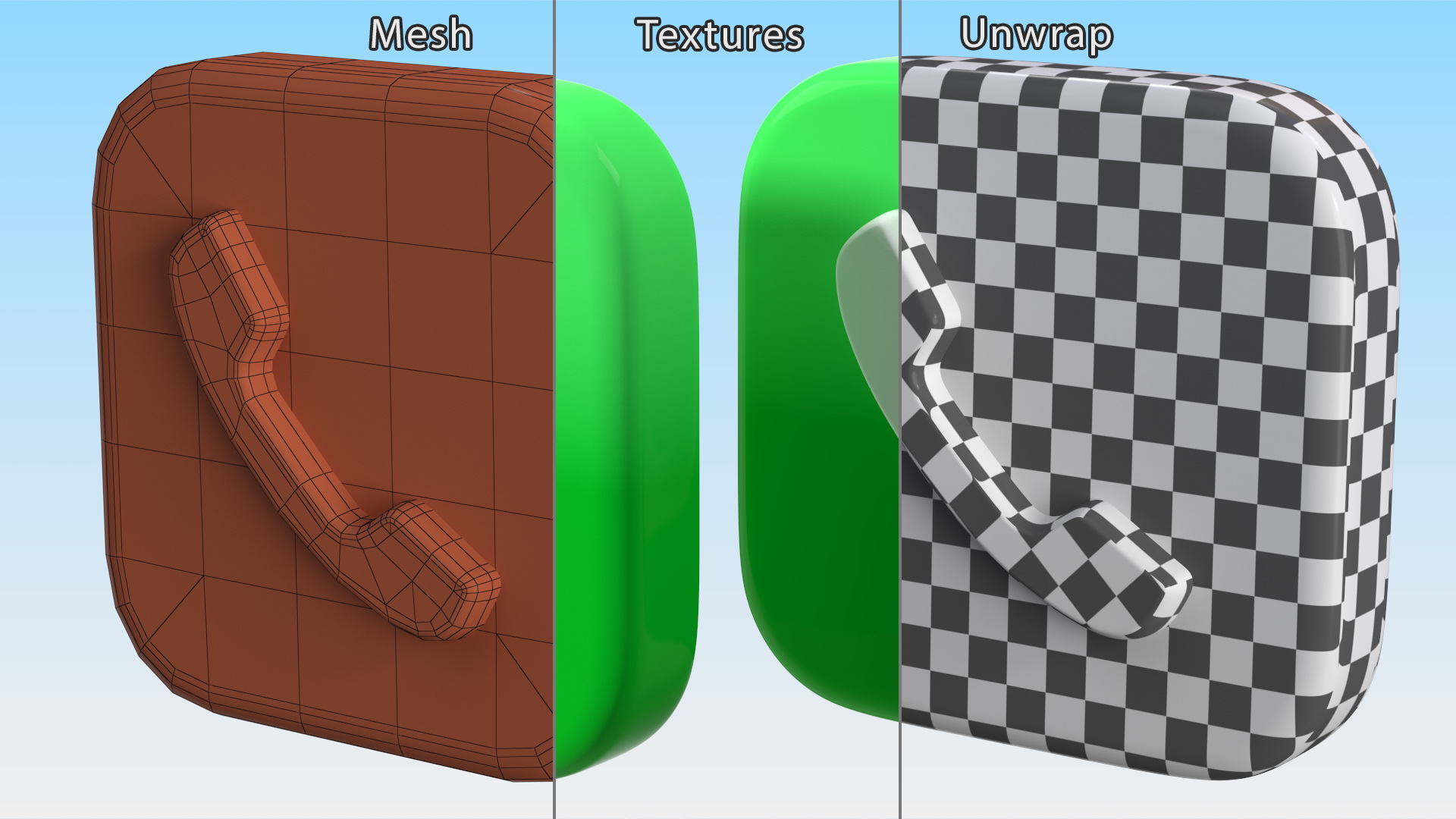 3D iPhone iOS Phone Icon