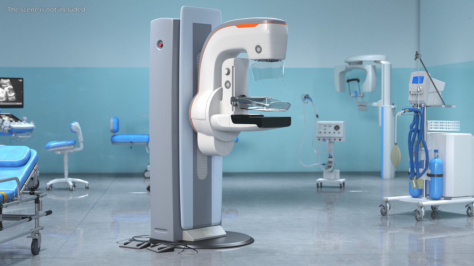 Mammograph Rigged 3D