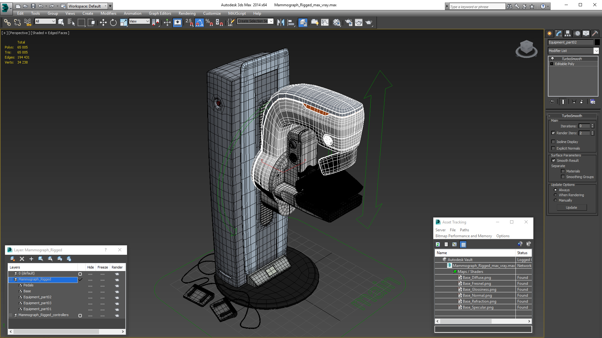 Mammograph Rigged 3D