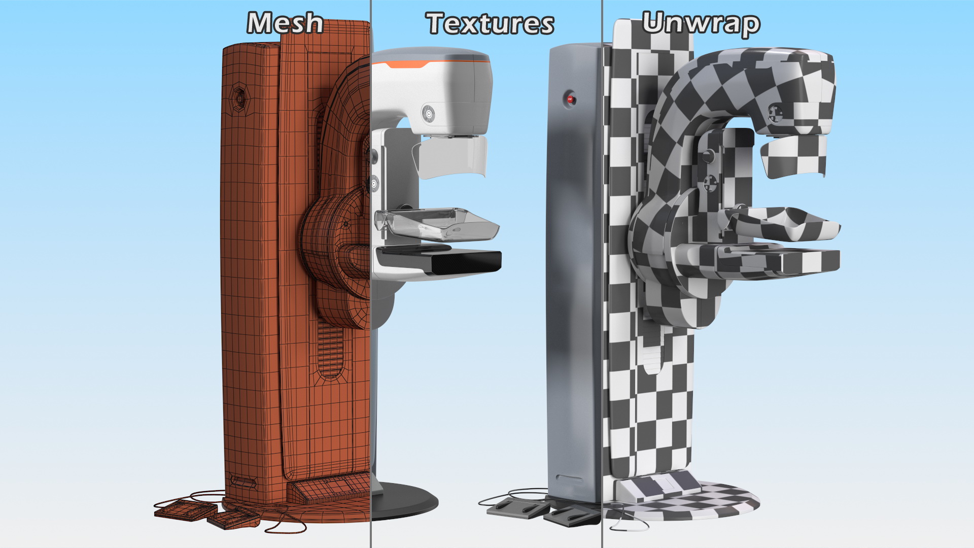Mammograph Rigged 3D