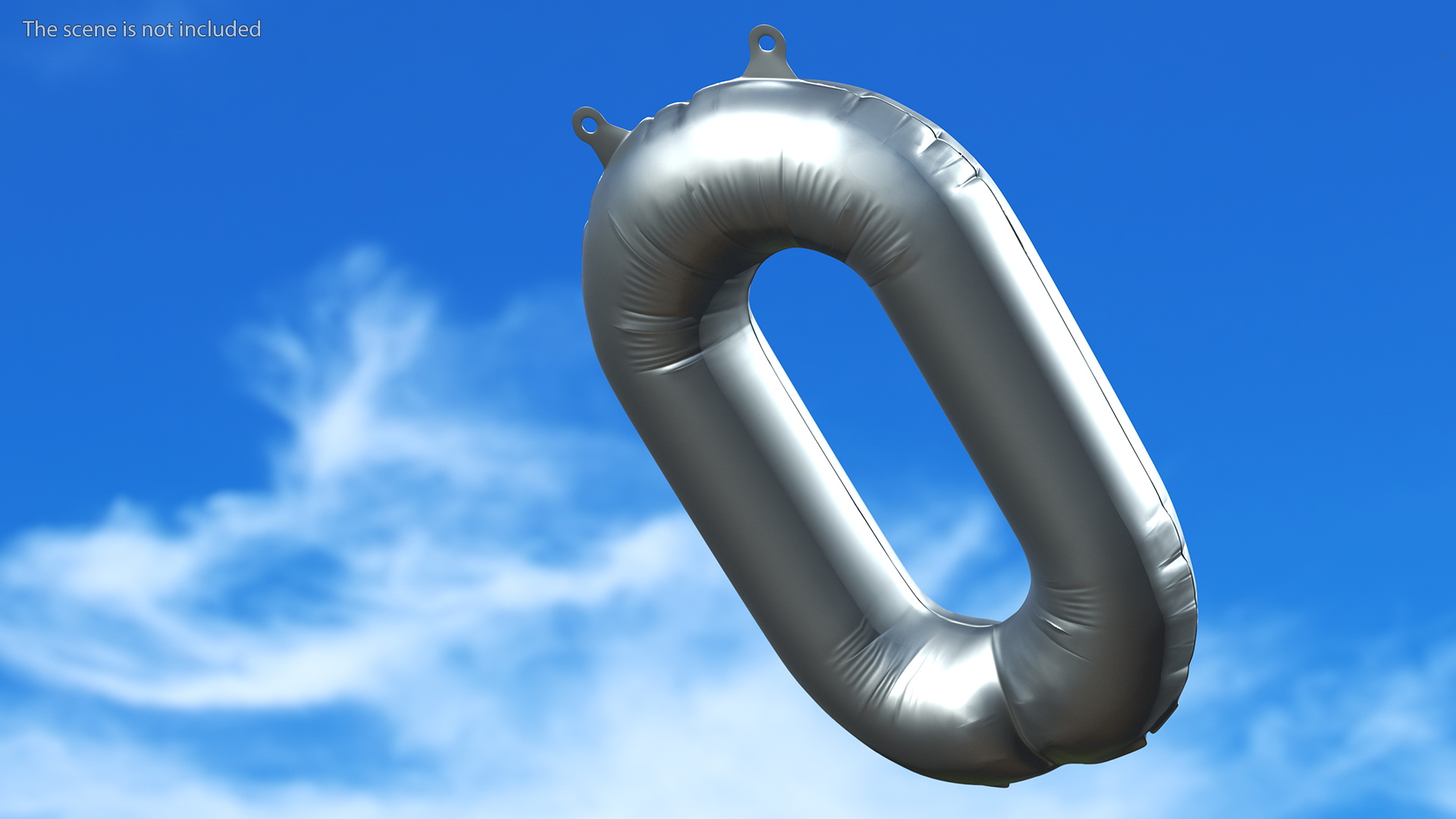 3D Balloon Numbers Set Silver