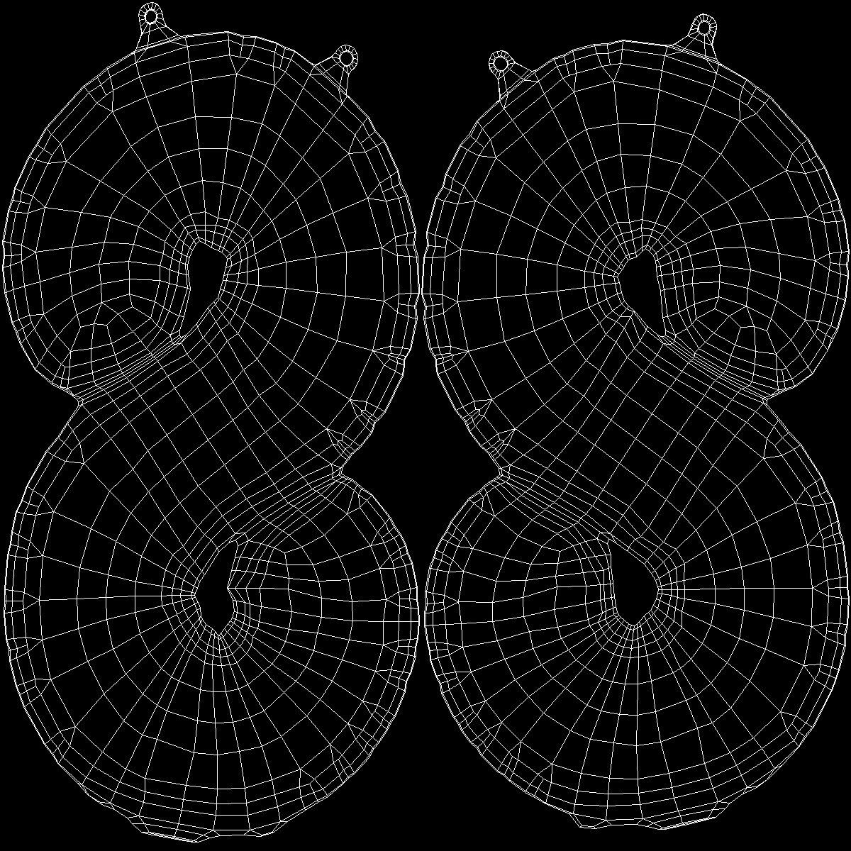 3D Balloon Numbers Set Silver