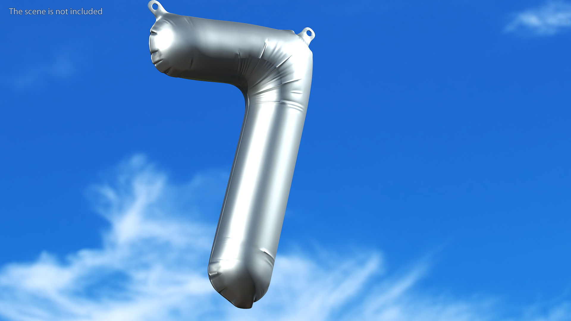 3D Balloon Numbers Set Silver