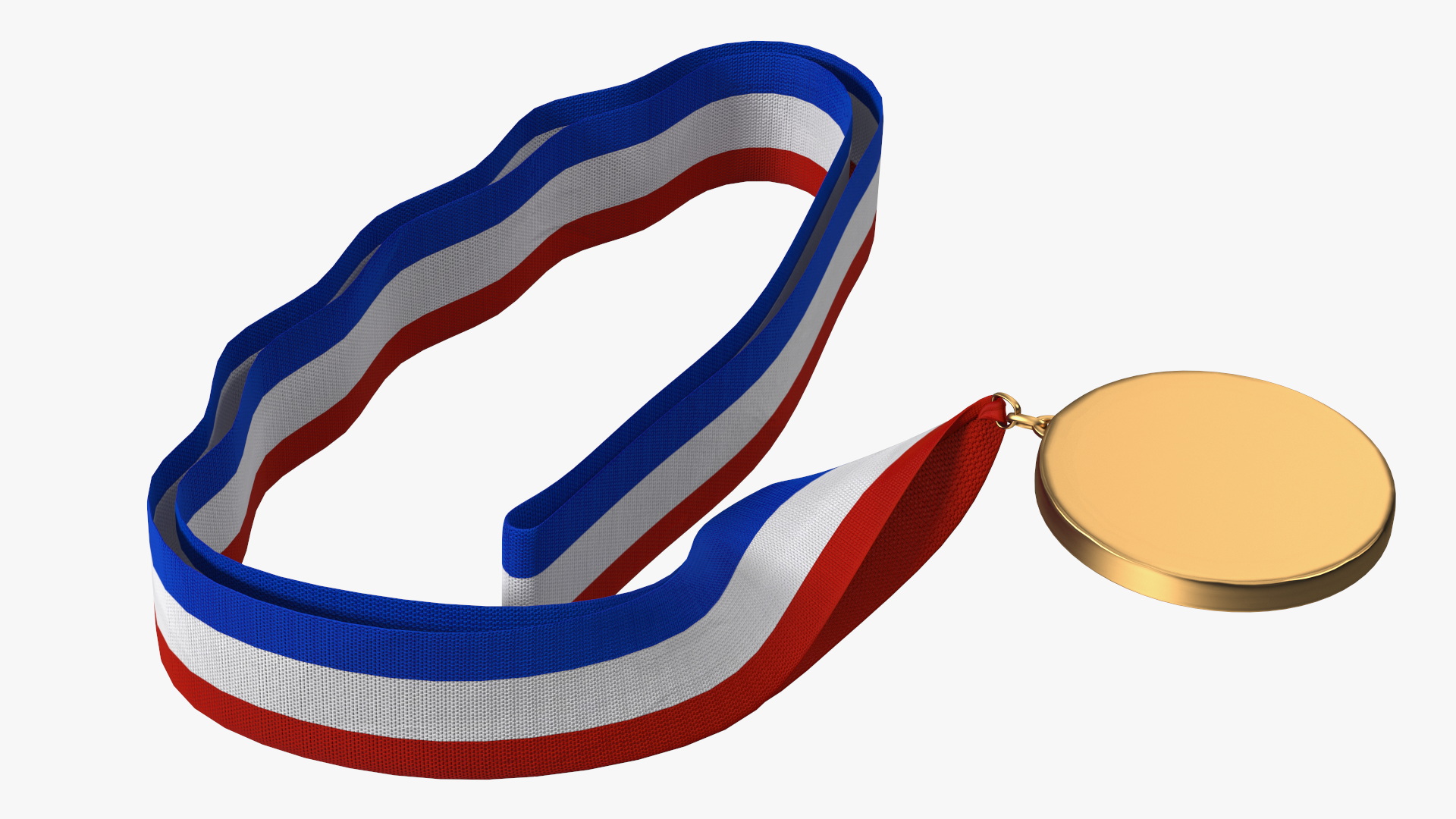 Award Medal with Tricolor Ribbon 3D