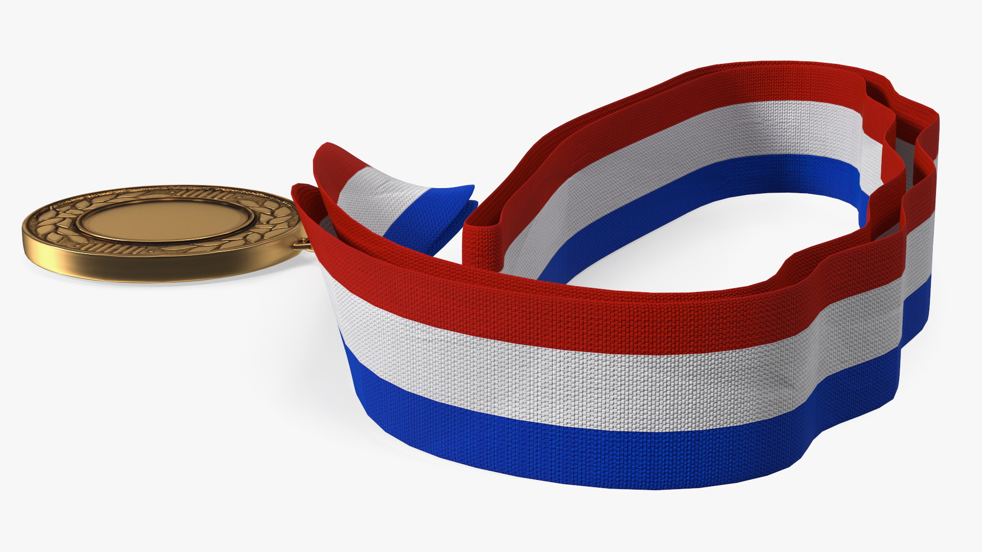 Award Medal with Tricolor Ribbon 3D