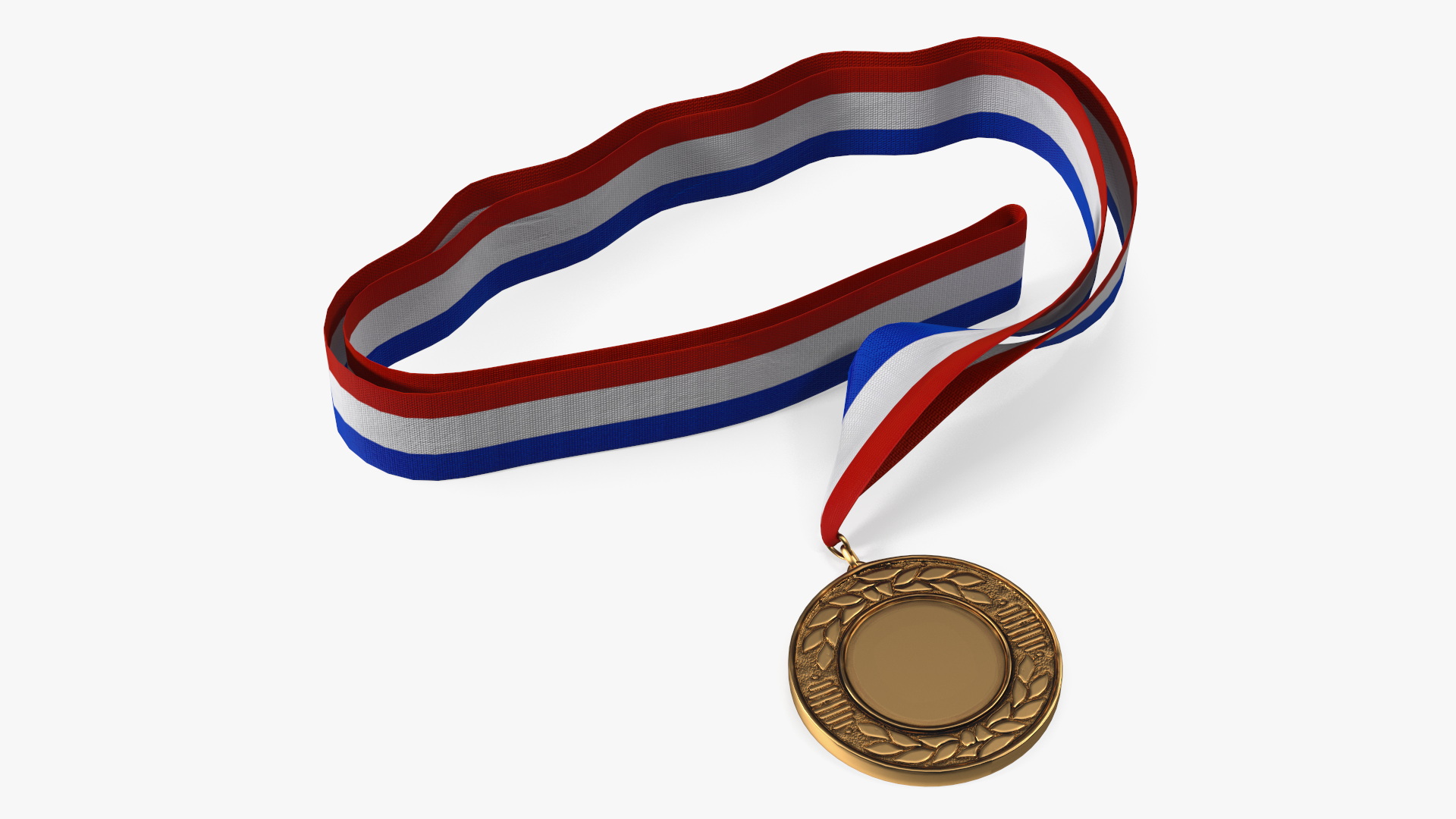Award Medal with Tricolor Ribbon 3D