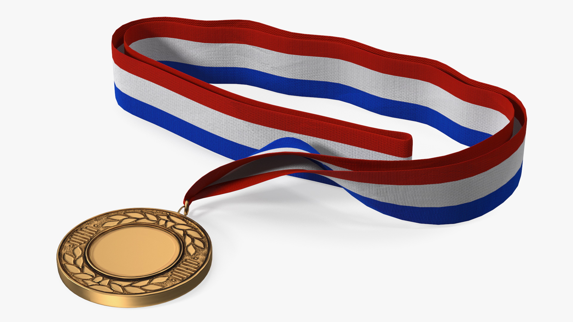 Award Medal with Tricolor Ribbon 3D