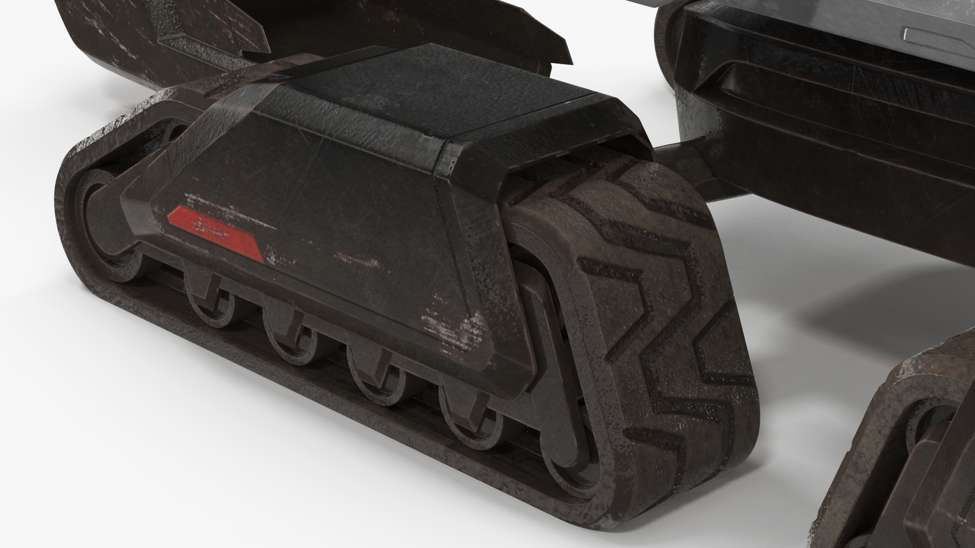 Excavator SciFi Concept Old Rigged 3D model