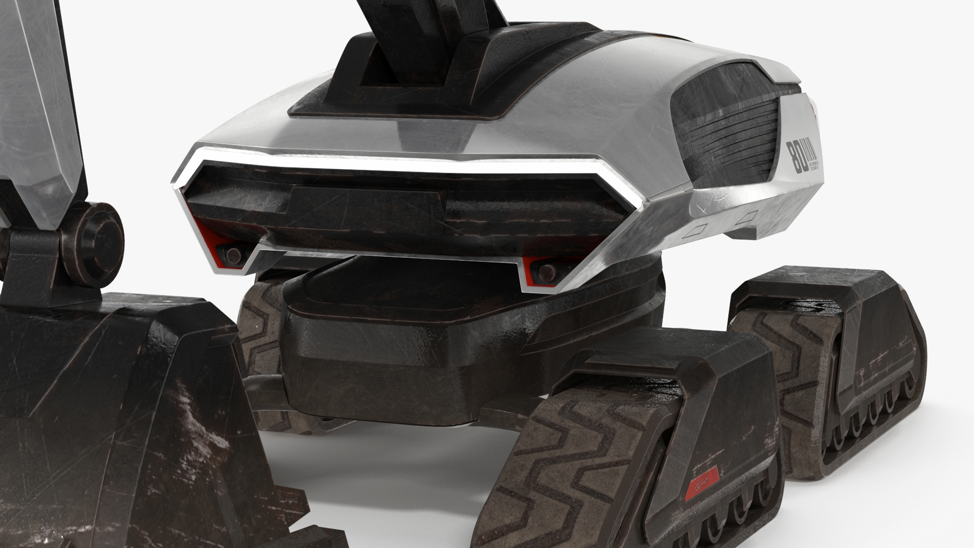 Excavator SciFi Concept Old Rigged 3D model