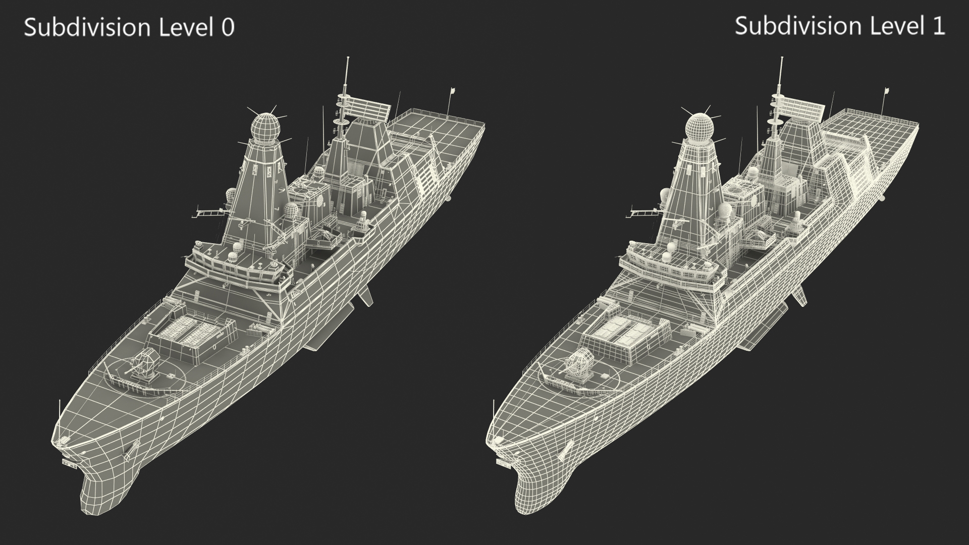 3D Royal Navy Type 45 Destroyer model