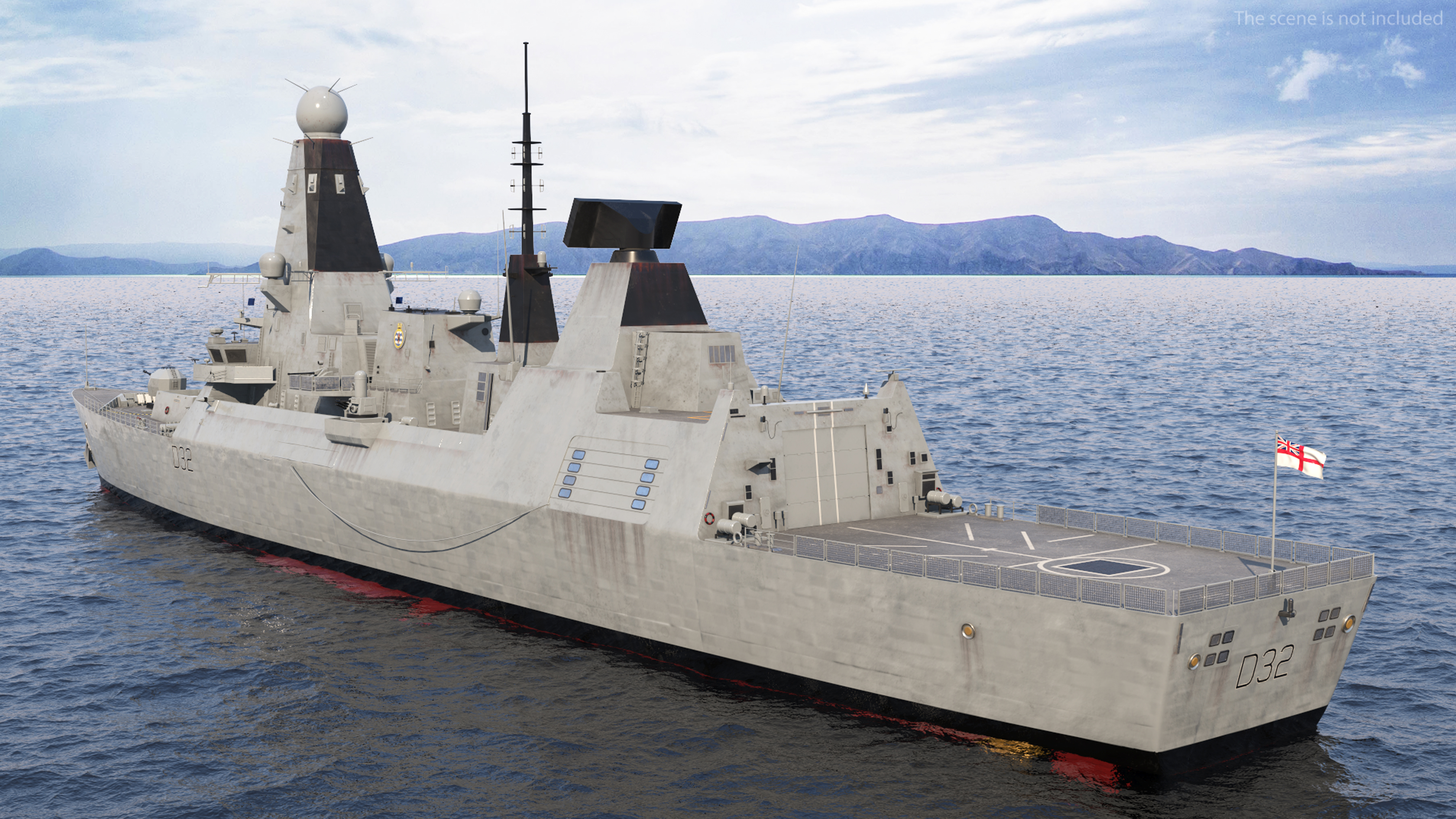 3D Royal Navy Type 45 Destroyer model