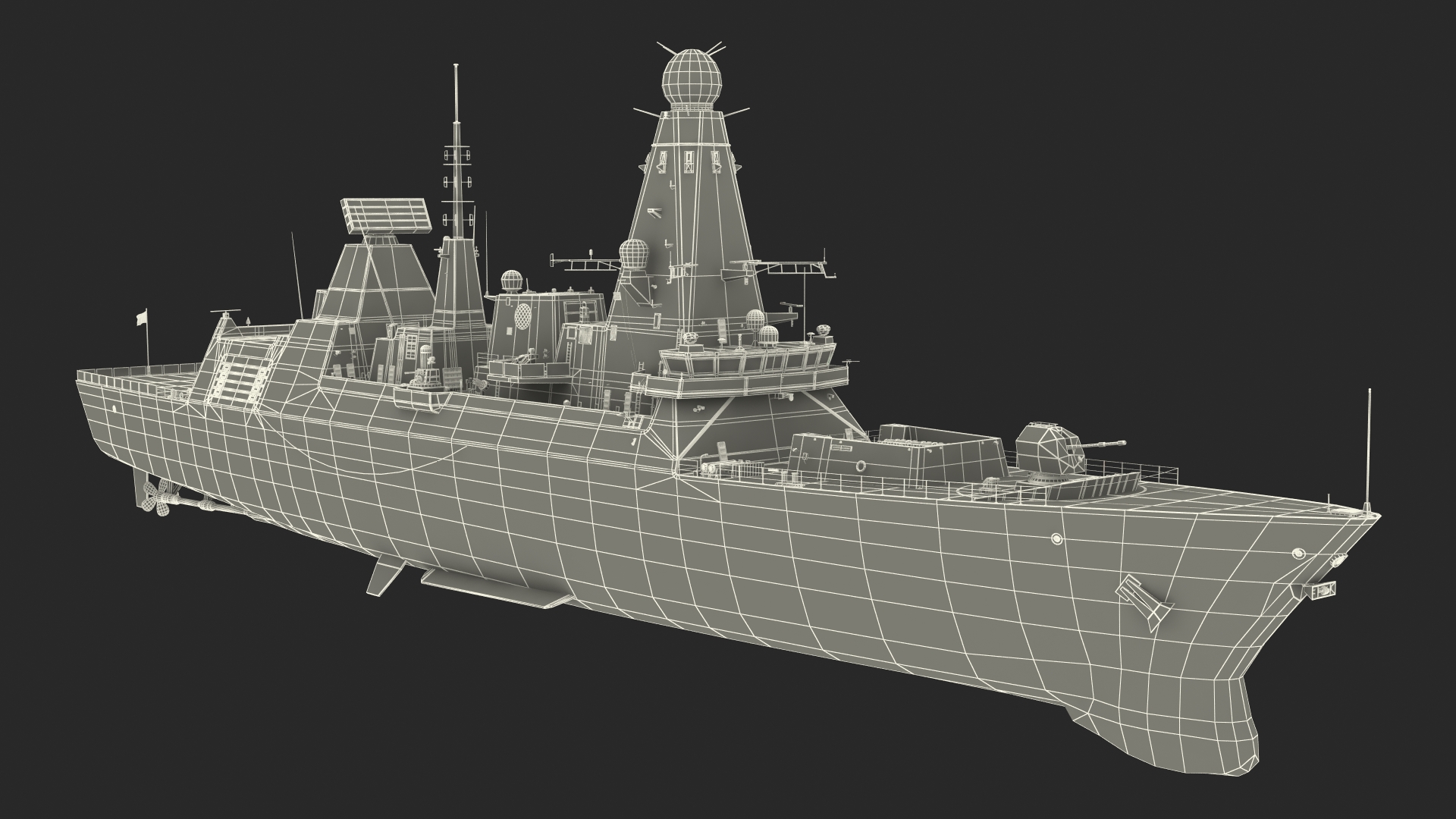 3D Royal Navy Type 45 Destroyer model