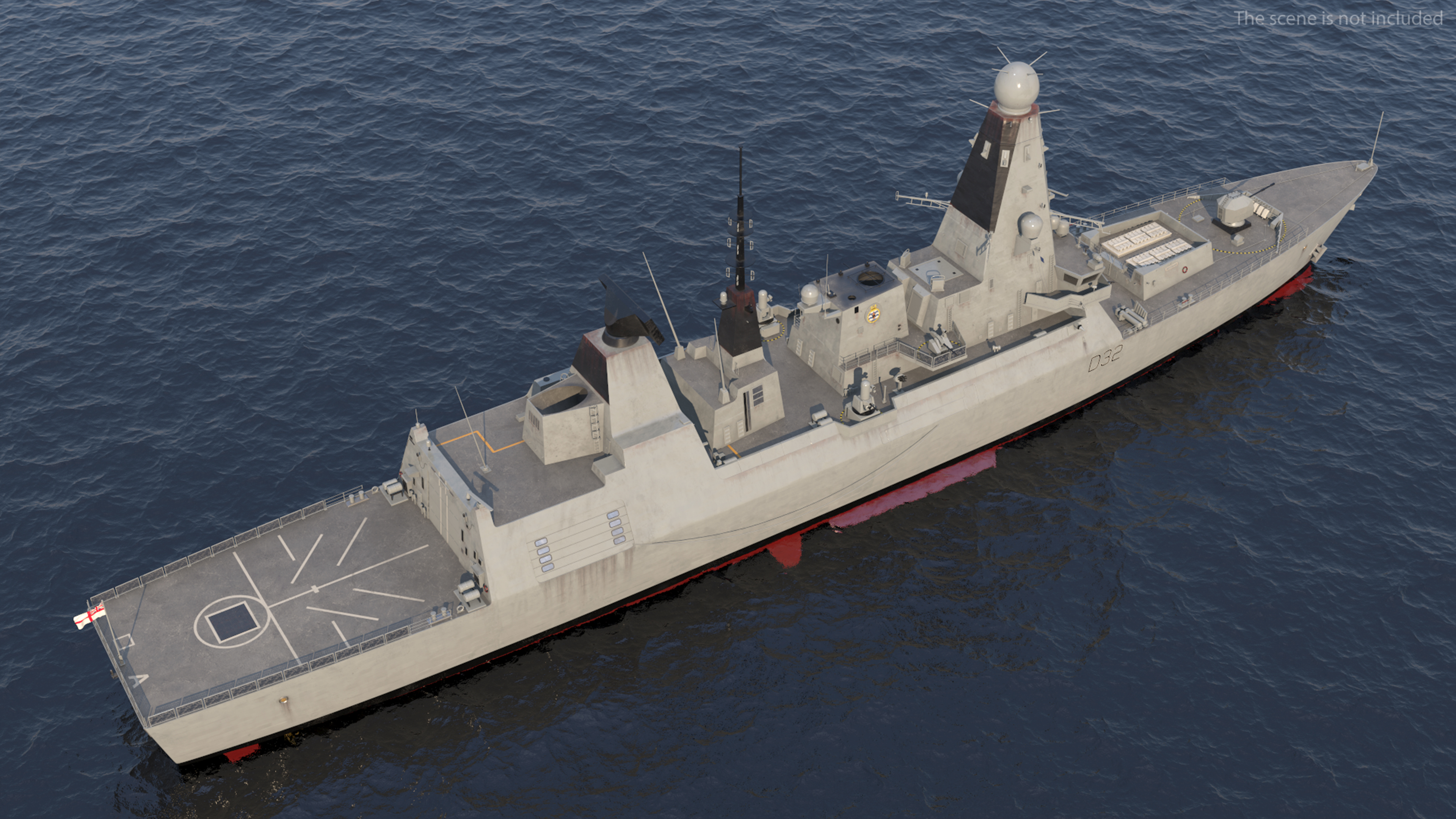 3D Royal Navy Type 45 Destroyer model