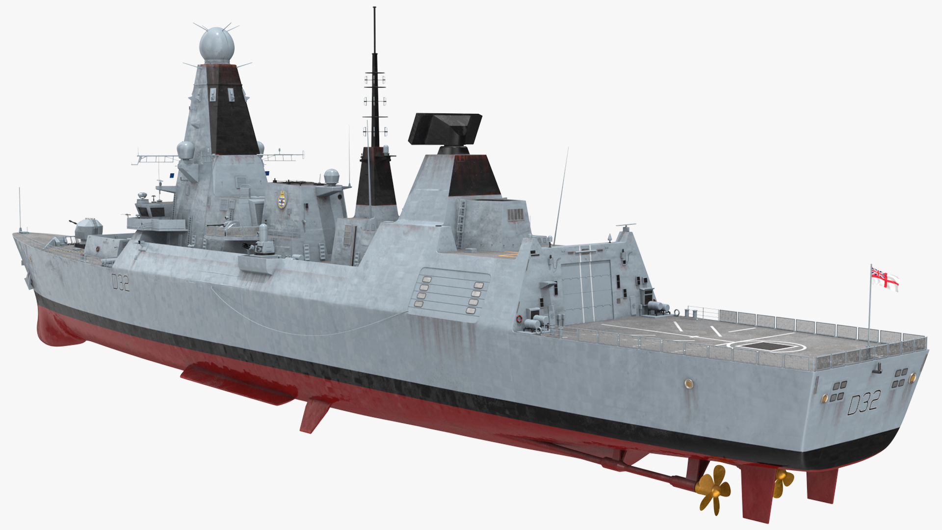 3D Royal Navy Type 45 Destroyer model