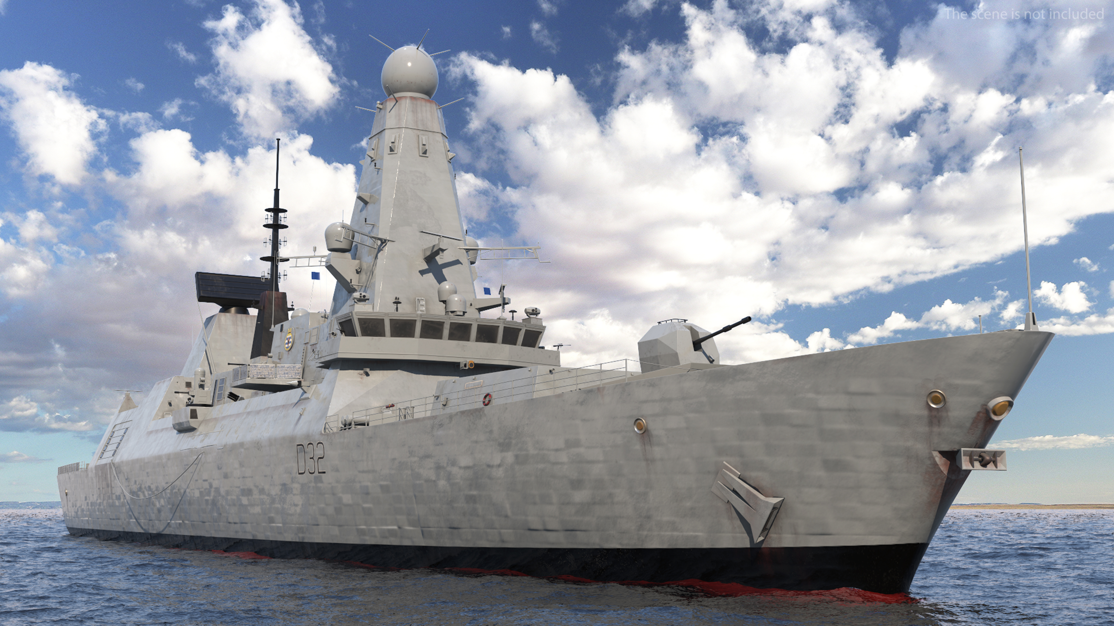 3D Royal Navy Type 45 Destroyer model