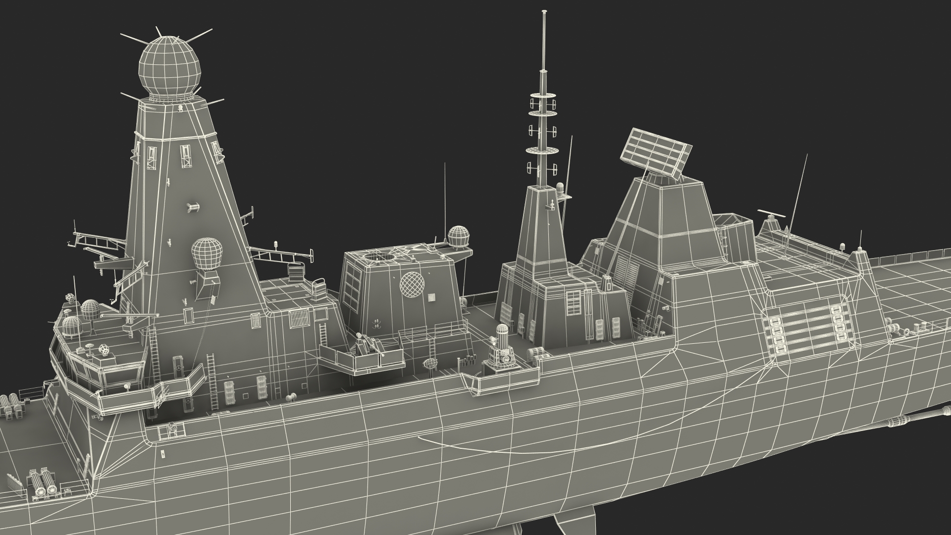 3D Royal Navy Type 45 Destroyer model