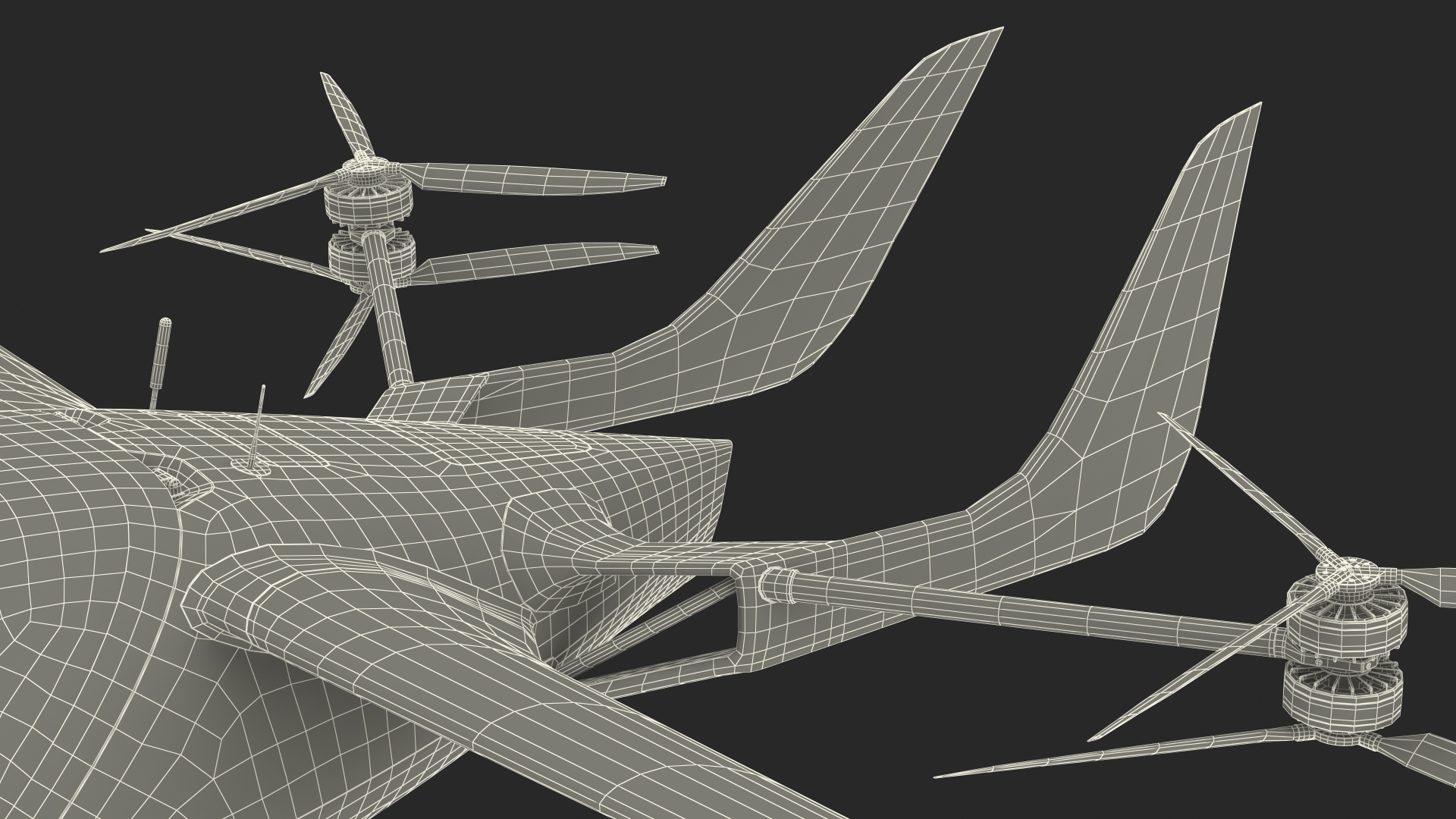 Two Seat Air Vehicle eVTOL Air One 3D model