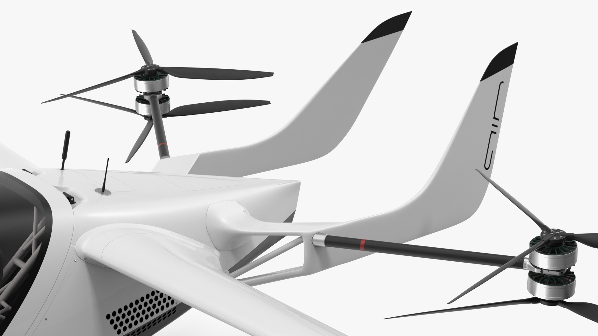 Two Seat Air Vehicle eVTOL Air One 3D model
