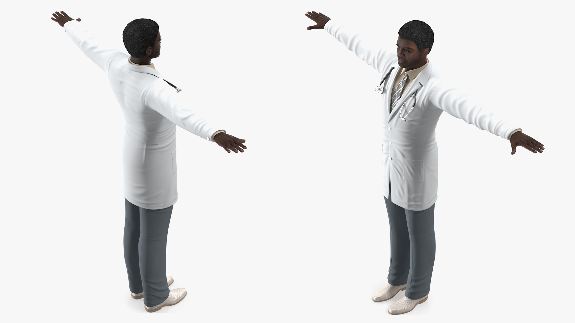 3D C Arm System with Patient and Doctor Rigged model