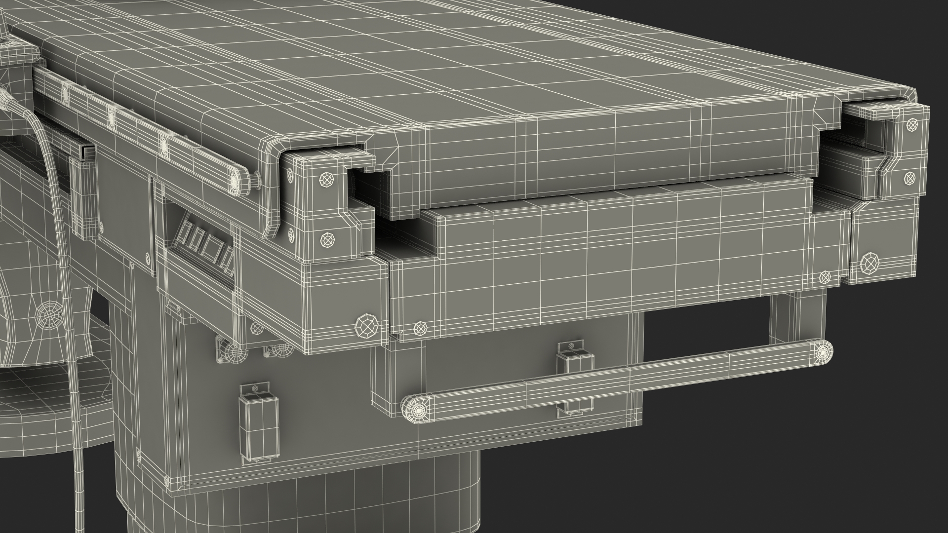 3D C Arm System with Patient and Doctor Rigged model