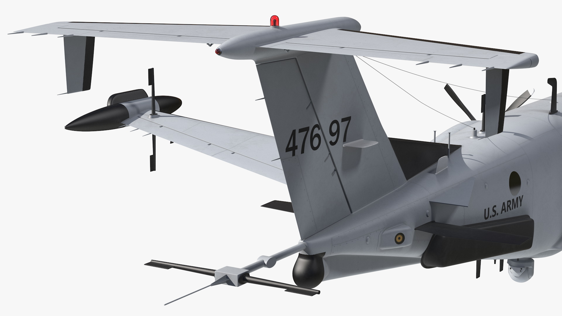 3D model Beechcraft RC12X Guardrail US Army Aircraft Rigged