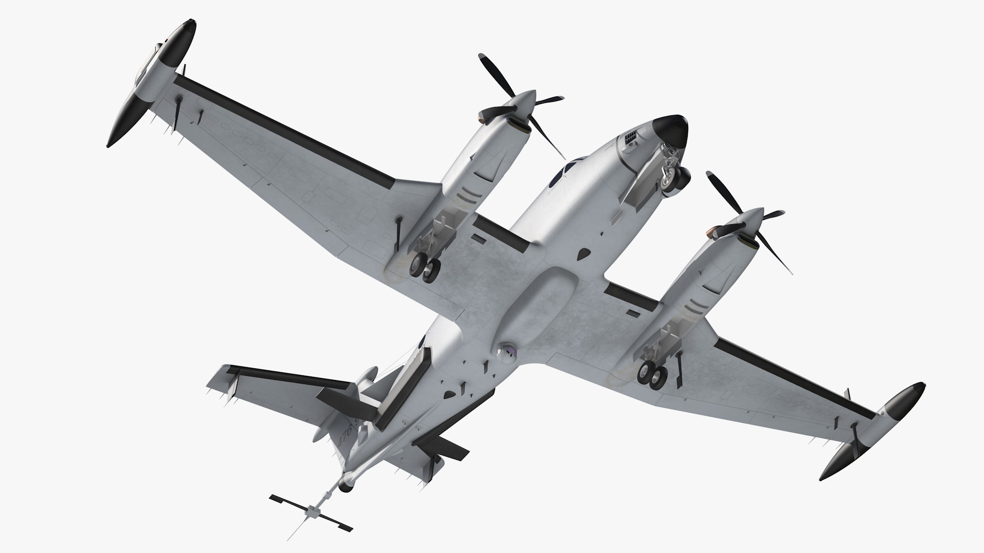 3D model Beechcraft RC12X Guardrail US Army Aircraft Rigged