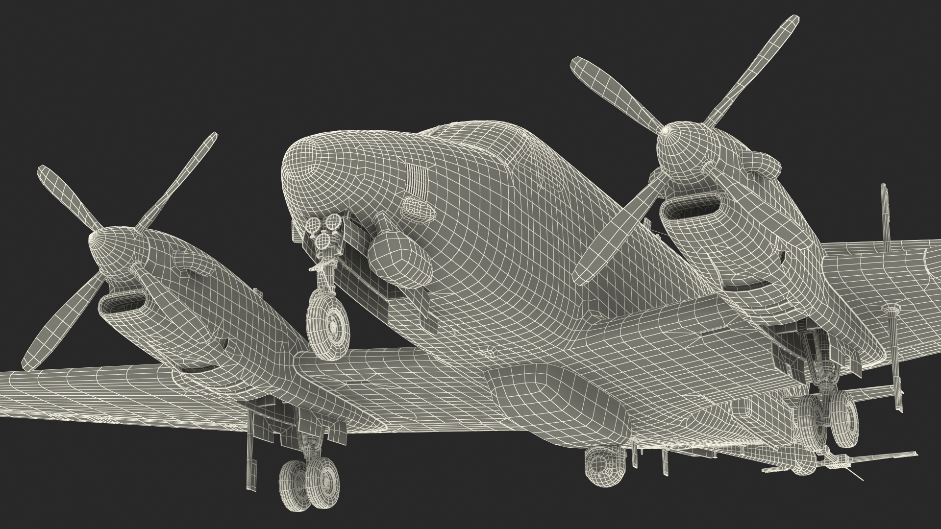 3D model Beechcraft RC12X Guardrail US Army Aircraft Rigged