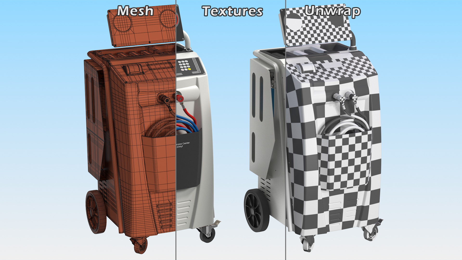 3D model Fully Automatic Air Conditioning Service Unit