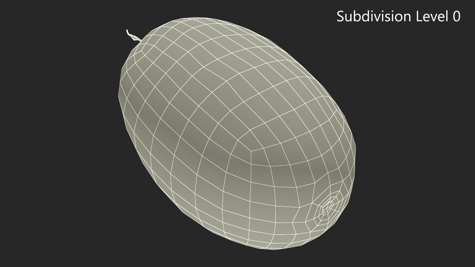 3D Charleston Gray Oblong Watermelon model