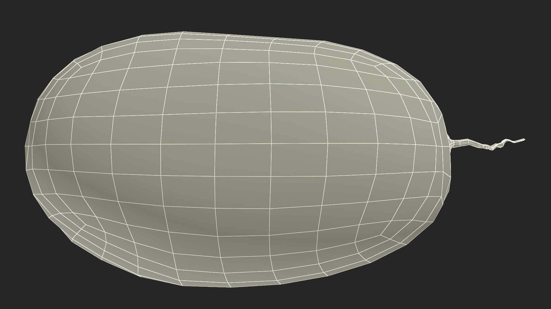 3D Charleston Gray Oblong Watermelon model