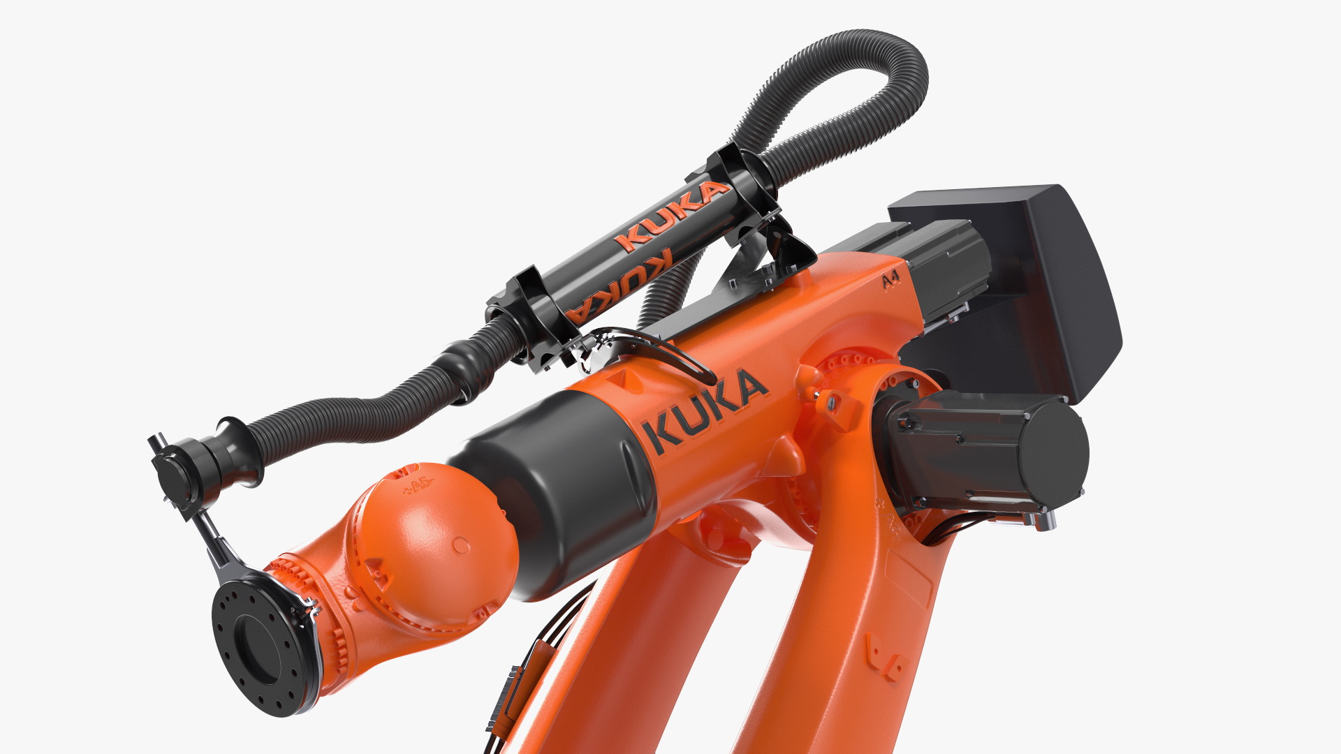 3D Ultra Robot Arm KUKA KR FORTEC On Skids KL 5000 Rigged for Maya model